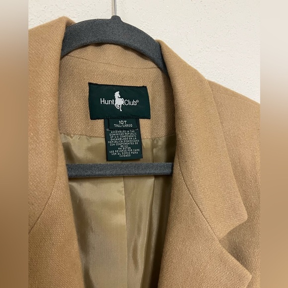 Hunt Club oversized blazer, brown,  padded shoulders, 100% wool, 10T - Picture 4 of 9